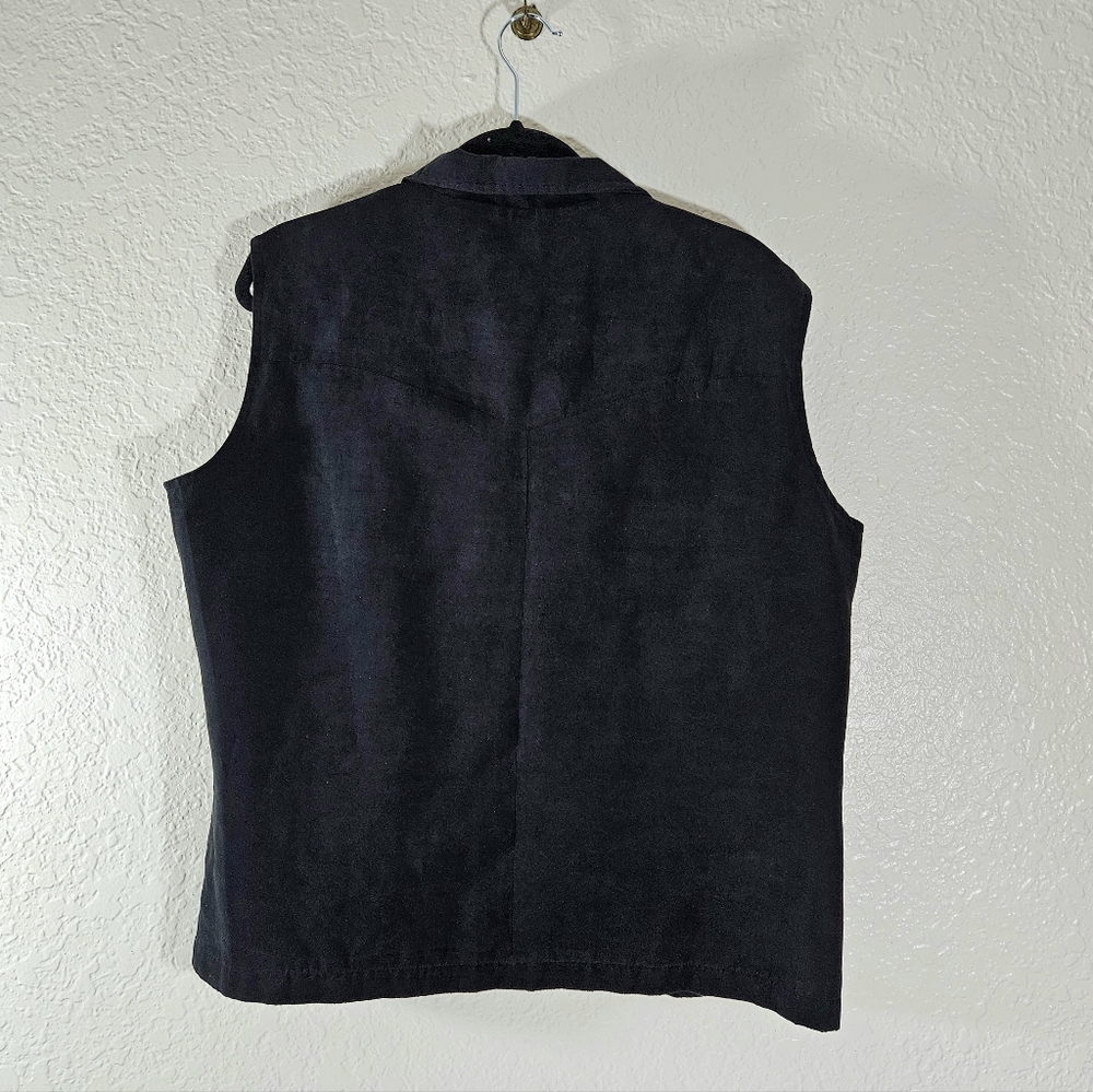 Tris Bien Black Polyester Zip Vest - Picture 7 of 10